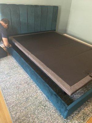 Bed being installed