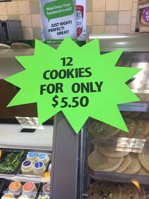 Delicious cookies by the dozen for only $5.50 yummm