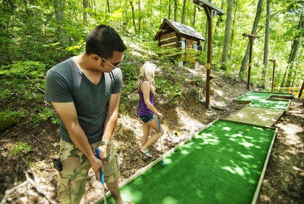 Quick round of putt-putt at one of our many, free amenities.