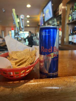 Chips, salsa & RedBull