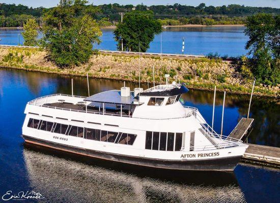 Afton Princess Charter Boat parked at the Hudson City Dock