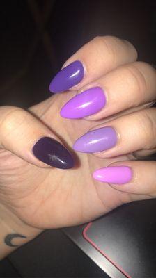 Acrylic Nails with Color gel