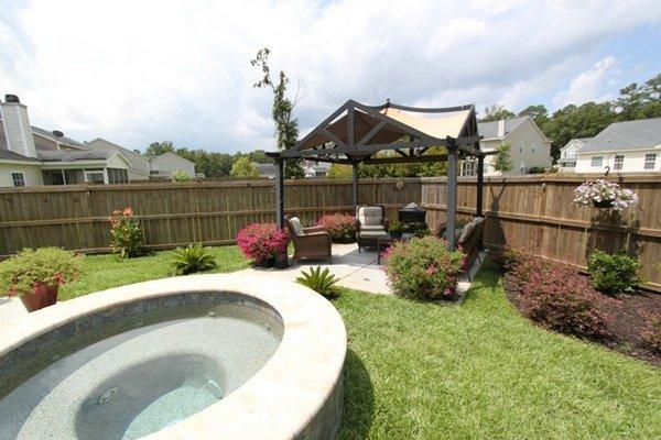 Backyard transformation adding Outdoor Living Space in Hanahan, SC