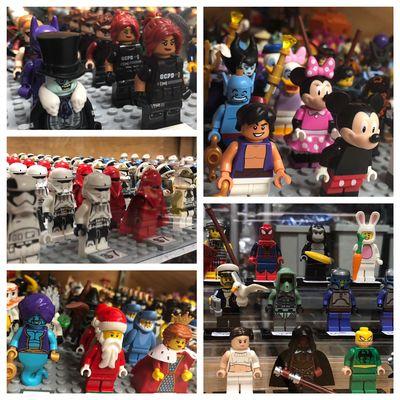 Wide selection of LEGO minifigures.