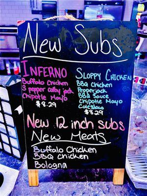 NEW menu items...