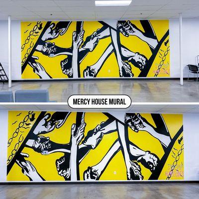 1 of 3 Murals completed for Mercy House in Bakersfield