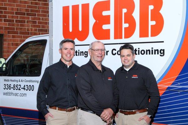 Left to right: George Webb (Vice President), Wayne Webb (President), Josh Bradshaw (General Manager GSO location)