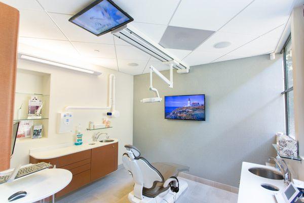 Watch TV or a movie while comfortable enjoying your appointment.