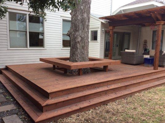 Treated deck and Pergola