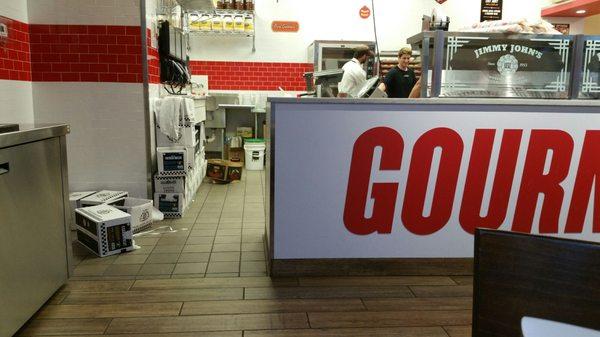 Was shocked at the amount of garbage in the four behind the counter. Employees were sitting on the floor watching videos on their phone.