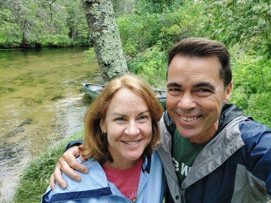 Wife and I at a lunch stop.