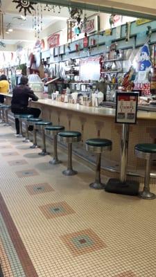 The soda fountain in Taos Trading Co