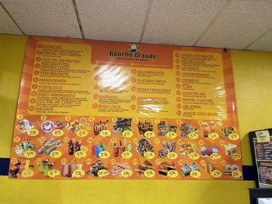 Full menu