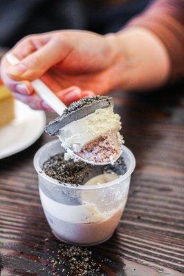 black sesame pudding