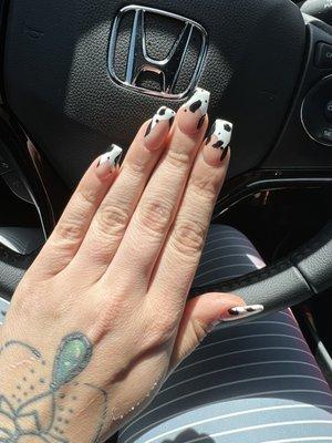 Cow print nails