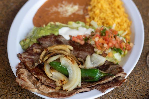 carne asada plate