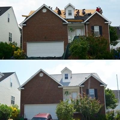 Another roof done in Raleigh,NC. Big thanks to the Pierce Family for choosing us!  #RaleighNC #BeforeandAfter #NewRoof #Roofing #OwensCornin