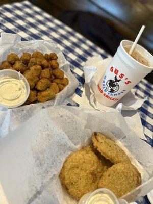 Fried Green Tomatoes & Fried Okra