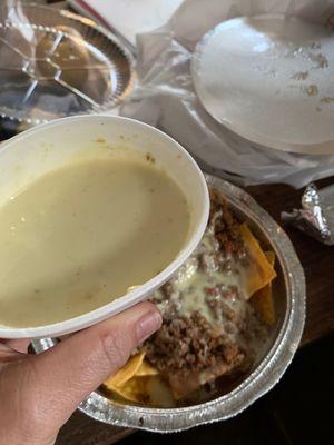 "Large" queso