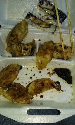 Swimming in grease. "Fried Dumplings"