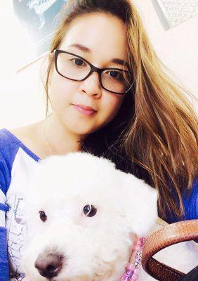 With my fancy dog #snowy