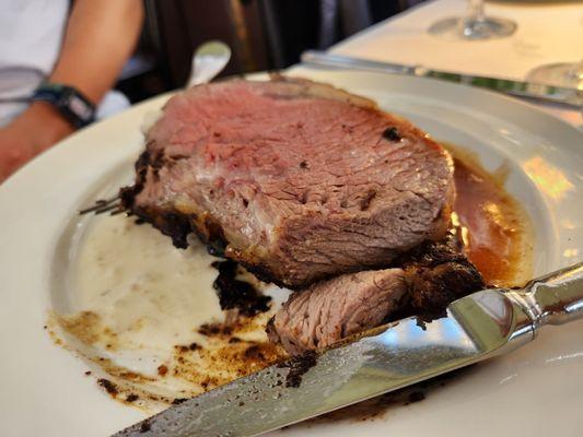 Overcooked prime rib end piece