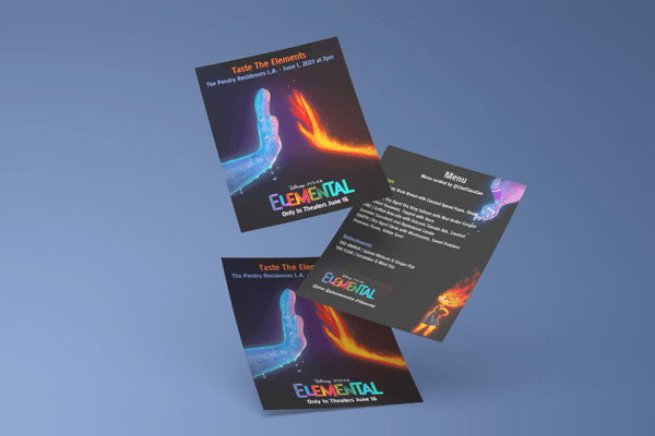 Flyers for the Disney Pixar Movie "Elemental"