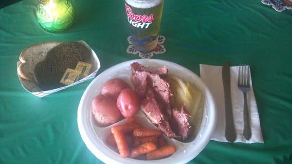 Corned beef & cabbage! A yearly tradition for us. It's the best in town!