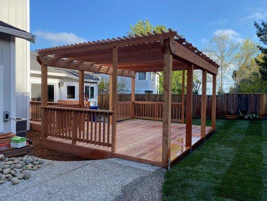 Redwood Deck + Pergola