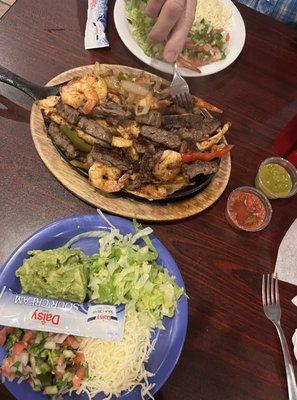 Low Carb meal! 3 Combo Fajitas & salad