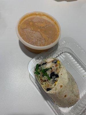 My Way Wrap and Tomato Soup