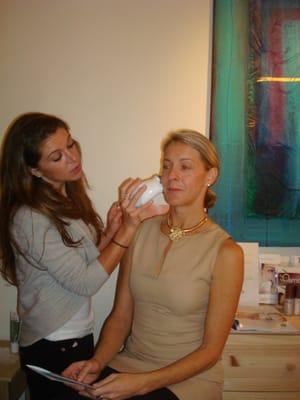 Facial treatments at Soft opening party 11-29-12