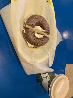 Blueberry Bagel with Plain Cream Cheese