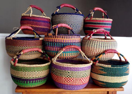 Ghana Bolga market baskets.