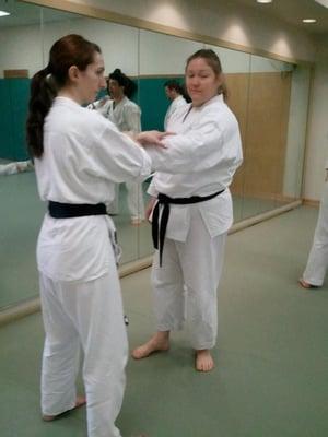 Sensei Jaffy & Sensei Robles Practicing Self-Defense