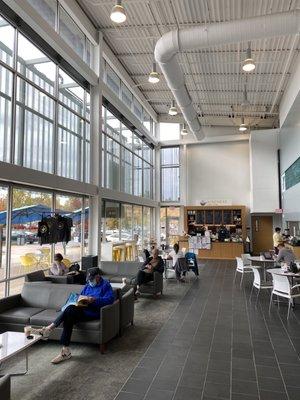 Cafe area in lobby of the Y