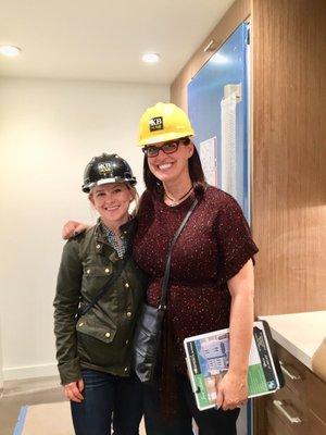 Kristin and Sherri love touring new construction buildings before they are finished!