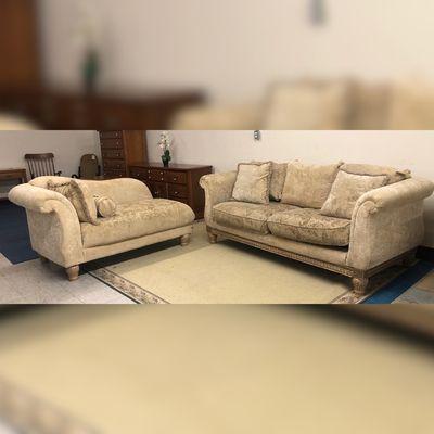 Couch and chaise lounge