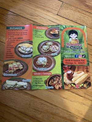 Menu exterior