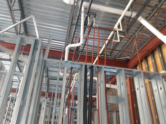 Upper Plumbing Pipes - Industrial Builiding