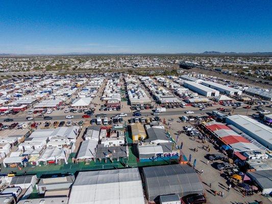 Overhead Shot of the Tyson Wells Market Centre and the Tyson Wells Sell-A-Rama