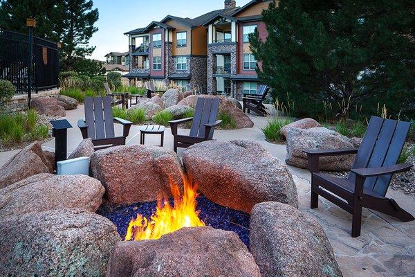 Two outdoor firepits