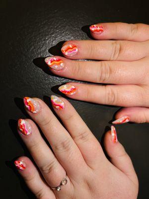 Funky nail design