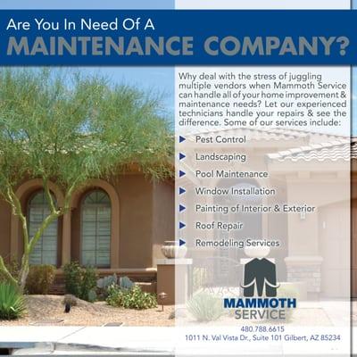 Are you in need of a maintenance company?