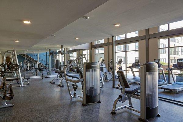 Spacious fitness center