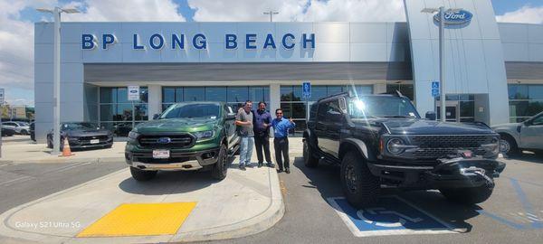 Me, William, and Luis next to Ford Ranger that I purchased.