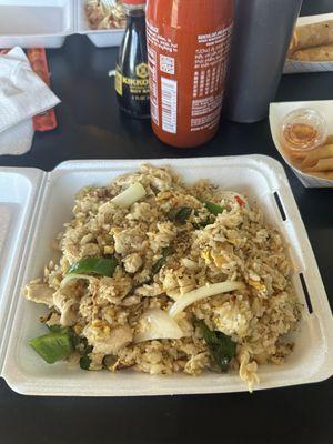 Hot basil chicken fried rice