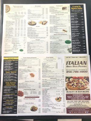 Updated menu