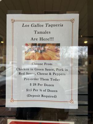 They sell tamales