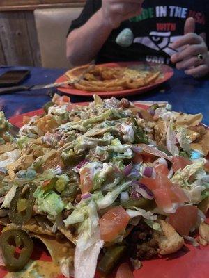 Supreme Nachos (Subbed shredded cheese for queso)